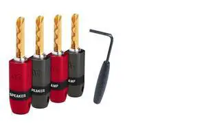 SureGrip 300 Banana Connectors BFA Gold - Set of 4 SureGrip 300 Banana Connectors BFA Gold - Set of 4