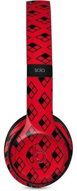 Decal Audio Skin Compatible with Beats Solo 3 Wireless - Officially Licensed DC Comics Harley Quinn Logo Pattern Design Decal Audio Skin Compatible with Beats Solo 3 Wireless - Officially Licensed DC Comics Harley Quinn Logo Pattern Design