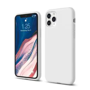 Premium Liquid Silicone Case for iPhone 11 Pro White | Full Body Protective Cover, Shockproof, Slim Phone Case, Anti-Scratch Soft Microfiber Lining, 5.8 inch (White) Premium Liquid Silicone Case for iPhone 11 Pro White | Full Body Protective Cover, Shockproof, Slim Phone Case, Anti-Scratch Soft Microfiber Lining, 5.8 inch (White)