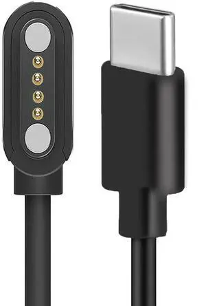 Compatible with Blue Tees Golf Playmaker+ Charger, Magnetic Replacement Charging Compatible for Blue Tees Golf Playmaker+ GPS Golf Watch (Black, Type C) Compatible with Blue Tees Golf Playmaker+ Charger, Magnetic Replacement Charging Compatible for Blue Tees Golf Playmaker+ GPS Golf Watch (Black, Type C)