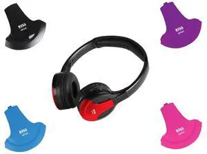 HP34C Dual Channel Foldable Wireless Headphone, Interchangeable Color Accent Caps, Multicolor HP34C Dual Channel Foldable Wireless Headphone, Interchangeable Color Accent Caps, Multicolor