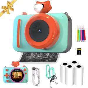 Kids Camera Instant Print, 48MP 2.5K UHD Digital Camera for Kids 3-12, for Grandkids, Boys & Girls, with 4 Printing Papers & Strap, Portable Travel Toy Kids Camera Instant Print, 48MP 2.5K UHD Digital Camera for Kids 3-12, for Grandkids, Boys & Girls, with 4 Printing Papers & Strap, Portable Travel Toy