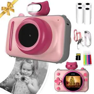 Kids Camera Instant Print, 48MP 2.5K UHD Digital Camera for Kids 3-12, for Grandkids, Boys & Girls, with 4 Printing Papers & Strap, Portable Travel Toy(Pink) Kids Camera Instant Print, 48MP 2.5K UHD Digital Camera for Kids 3-12, for Grandkids, Boys & Girls, with 4 Printing Papers & Strap, Portable Travel Toy(Pink)