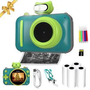 Kids Camera Instant Print, 48MP 2.5K UHD Digital Camera for Kids 3-12, for Grandkids, Boys & Girls, with 4 Printing Papers & Strap, Portable Travel Toy Kids Camera Instant Print, 48MP 2.5K UHD Digital Camera for Kids 3-12, for Grandkids, Boys & Girls, with 4 Printing Papers & Strap, Portable Travel Toy