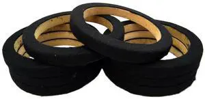 4 Pair 8" MDF Wood Speaker Mounting Spacer Rings Black Carpet Car Audio 4 Pair 8" MDF Wood Speaker Mounting Spacer Rings Black Carpet Car Audio