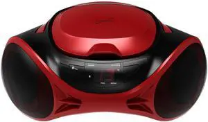 SC-726BT Portable AM/FM Radio Top-Loading CD Player with Bluetooth, LED Track Display, Aux Input, Carry Handle, Built-in Speaker, Programmable Memory, Repeat Modes, AC/DC (Red) SC-726BT Portable AM/FM Radio Top-Loading CD Player with Bluetooth, LED Track Display, Aux Input, Carry Handle, Built-in Speaker, Programmable Memory, Repeat Modes, AC/DC (Red)