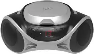 SC-726BT Portable AM/FM Radio Top-Loading CD Player with Bluetooth, LED Track Display, Aux Input, Carry Handle, Built-in Speaker, Programmable Memory, Repeat Modes, AC/DC (Silver) SC-726BT Portable AM/FM Radio Top-Loading CD Player with Bluetooth, LED Track Display, Aux Input, Carry Handle, Built-in Speaker, Programmable Memory, Repeat Modes, AC/DC (Silver)