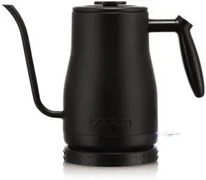 34oz Bistro Gooseneck Electric Water Kettle, Pour Over Coffee & Tea, Stainless Steel, Matte Black 34oz Bistro Gooseneck Electric Water Kettle, Pour Over Coffee & Tea, Stainless Steel, Matte Black