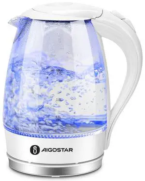 Electric Kettle, 1500W Glass Electric Tea Kettle Rapid Heating, Borosilicate Glass, Auto Shutoff and Boil-Dry Protection, Hot Water Boiler BPA Free and Cordless with LED Indicator, 1.7 Liter Electric Kettle, 1500W Glass Electric Tea Kettle Rapid Heating, Borosilicate Glass, Auto Shutoff and Boil-Dry Protection, Hot Water Boiler BPA Free and Cordless with LED Indicator, 1.7 Liter