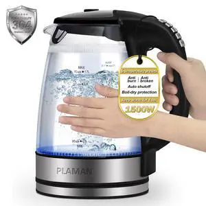 Cool Touch Electric Kettle with 6 Temp Presets for Tea/Coffee Cool Touch Electric Kettle with 6 Temp Presets for Tea/Coffee