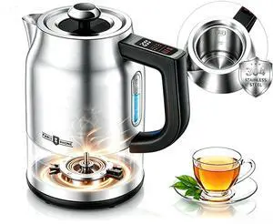 Electric Kettle with Temperature Control, 1.7L 1500W Stainless Steel Tea Kettle, 13 Preset Temperatures, LED Display, Keep Warm 2 Hours, Strix Thermostat, BPA Free Hot Water Boiler for Tea & Coffee Electric Kettle with Temperature Control, 1.7L 1500W Stainless Steel Tea Kettle, 13 Preset Temperatures, LED Display, Keep Warm 2 Hours, Strix Thermostat, BPA Free Hot Water Boiler for Tea & Coffee