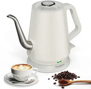 Gooseneck Electric Kettle 0.8L, 1200W Fast Boiling Stainless Steel Auto Shut-Off, Precision Pour Over Kettle for Coffee & Tea, Ideal for Small Kitchen, RV, Travel (Gray White) Gooseneck Electric Kettle 0.8L, 1200W Fast Boiling Stainless Steel Auto Shut-Off, Precision Pour Over Kettle for Coffee & Tea, Ideal for Small Kitchen, RV, Travel (Gray White)