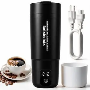 Travel Electric Kettle, Portable Water Boiler with 6 Variable Presets,Small Electric Kettle With Silicone Base Cover to Prevent water, Boil Dry Protection,14oz Travel Electric Kettle, Portable Water Boiler with 6 Variable Presets,Small Electric Kettle With Silicone Base Cover to Prevent water, Boil Dry Protection,14oz