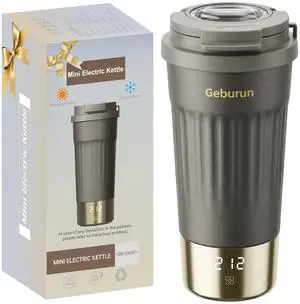 Travel Electric Kettle Portable Water Boiler, 400ml Small Tea Maker with 6 Temp Settings LCD Display, 316 Stainless Steel Vacuum Insulated Tumbler, 100V-240V, Travel Gifts for Men Women(Titanium Gray) Travel Electric Kettle Portable Water Boiler, 400ml Small Tea Maker with 6 Temp Settings LCD Display, 316 Stainless Steel Vacuum Insulated Tumbler, 100V-240V, Travel Gifts for Men Women(Titanium Gray)