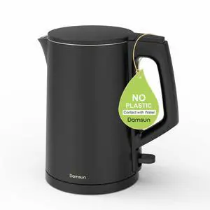1.7L Stainless Steel Electric Kettle, 1500W Rapid Boil, Black 1.7L Stainless Steel Electric Kettle, 1500W Rapid Boil, Black