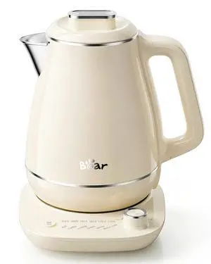 Electric Kettle, 1.5L 304 Stainless Steel Water Boiler, 1500W Fast Boiling Tea Kettle with Double Wall Cool Touch, Auto Shut-Off & Boil-Dry Protection, BPA-Free, Cream Electric Kettle, 1.5L 304 Stainless Steel Water Boiler, 1500W Fast Boiling Tea Kettle with Double Wall Cool Touch, Auto Shut-Off & Boil-Dry Protection, BPA-Free, Cream