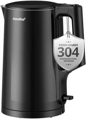' 1.7L Double Wall Stainless Steel Electric Kettle ' 1.7L Double Wall Stainless Steel Electric Kettle