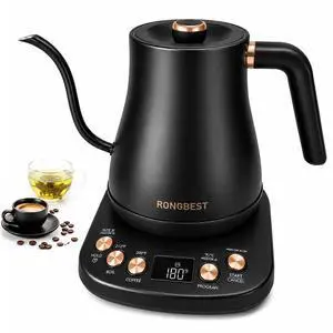 1L Electric Gooseneck Kettle with 6 Temperature Control Preset & Keep-warm 1L Electric Gooseneck Kettle with 6 Temperature Control Preset & Keep-warm