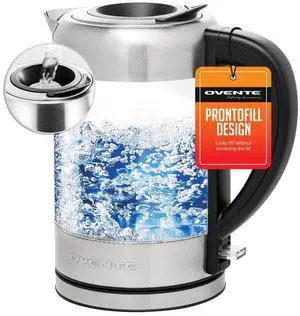 1.7L Glass Electric Kettle Water Boiler, Silver KG612S 1.7L Glass Electric Kettle Water Boiler, Silver KG612S