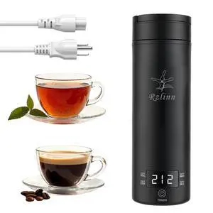 Portable Electric Kettle 120V, Travel Tea Kettle, 316 Stainless Steel Premium Liner, 4-speed Temperature Adjustment with Auto Shut-off and Boil-Off Protection black Portable Electric Kettle 120V, Travel Tea Kettle, 316 Stainless Steel Premium Liner, 4-speed Temperature Adjustment with Auto Shut-off and Boil-Off Protection black