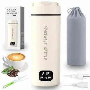 HDQ 2026 Travel Kettle, 110V~240V Any Voltage Portable Kettle for Travel, 6 Temperature Controls Portable Water Heater, 316 Stainless Steel Small Electric Kettle, Auto Shut Off & Boil Dry Protection HDQ 2026 Travel Kettle, 110V~240V Any Voltage Portable Kettle for Travel, 6 Temperature Controls Portable Water Heater, 316 Stainless Steel Small Electric Kettle, Auto Shut Off & Boil Dry Protection