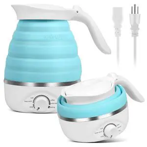 Travel Foldable Electric Kettle - 110V 700ml Collapsible Kettle Blue Travel Foldable Electric Kettle - 110V 700ml Collapsible Kettle Blue