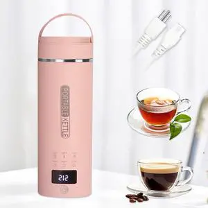 Pink Travel Electric Kettle with LCD Display, 6 Temperature Settings, 450ml / 15.2oz, 304 Stainless Steel, Auto Shut-Off and Dry Boil Protection, Compact and Portable Electric Kettle Pink Travel Electric Kettle with LCD Display, 6 Temperature Settings, 450ml / 15.2oz, 304 Stainless Steel, Auto Shut-Off and Dry Boil Protection, Compact and Portable Electric Kettle