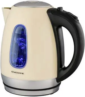 1.7L Stainless Steel Electric Kettle, 1100W Power, Beige KS96BG 1.7L Stainless Steel Electric Kettle, 1100W Power, Beige KS96BG
