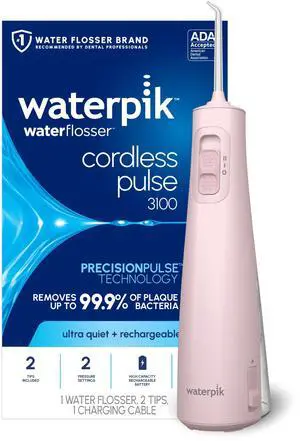 Cordless Pulse 3100 Portable Water Flosser, Rechargeable, Pink Cordless Pulse 3100 Portable Water Flosser, Rechargeable, Pink