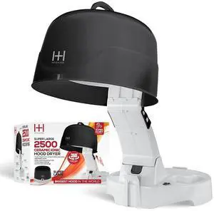 Hot & Hotter Super Large Ceramic Ionic Hood Dryer Professional Salon Hair Dryer with Adjustable Height, 3 Heat & Speed Settings, Portable Hooded Dryer for Rollers, Deep Conditioning & Styling Hot & Hotter Super Large Ceramic Ionic Hood Dryer Professional Salon Hair Dryer with Adjustable Height, 3 Heat & Speed Settings, Portable Hooded Dryer for Rollers, Deep Conditioning & Styling