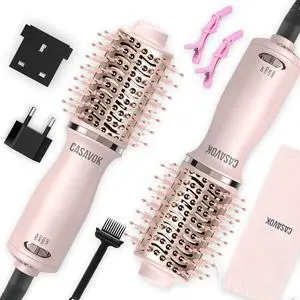 Dual Voltage Travel Blow Dryer Brush, 4 in 1 Mini Hot Air Brush for EU/UK Dual Voltage Travel Blow Dryer Brush, 4 in 1 Mini Hot Air Brush for EU/UK