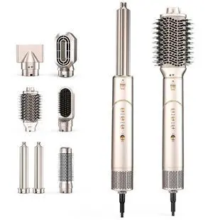 7-in-1 High Speed Hair Dryer & Blow Dryer Brush, Auto Wrap Curls (L/R), Fast Drying, Thermal Round Brush for Smooth Blowouts & Frizz-Free Volume, No Heat Damage 7-in-1 High Speed Hair Dryer & Blow Dryer Brush, Auto Wrap Curls (L/R), Fast Drying, Thermal Round Brush for Smooth Blowouts & Frizz-Free Volume, No Heat Damage