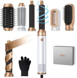 6 in 1 Hot Air Brush Hair Dryer for Fine Thin Color Treated Hair, Professional 800W Blow Dryer Brush with Ceramic Barrel, Fast Drying Styling Volumizer Straightener Curler Comb for Women 6 in 1 Hot Air Brush Hair Dryer for Fine Thin Color Treated Hair, Professional 800W Blow Dryer Brush with Ceramic Barrel, Fast Drying Styling Volumizer Straightener Curler Comb for Women