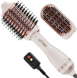 Hair Dryer Brush, 4-in-1 One-Step Ionic Oval&Flat Brush Hot Air Brush Hair Dryer Brush, 4-in-1 One-Step Ionic Oval&Flat Brush Hot Air Brush