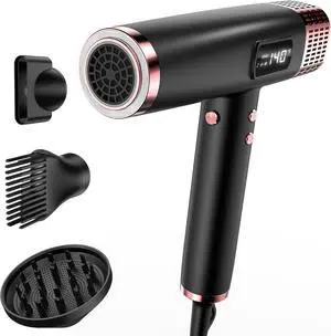 Dual Voltage Travel Hair Dryer with Diffuser, 1875W Ionic,Black Dual Voltage Travel Hair Dryer with Diffuser, 1875W Ionic,Black