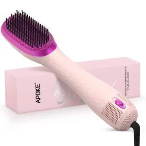 3 in 1 Hair Dryer Brush Professional 1200W Powerful Ceramic Tourmaline 3 Heat/2 Speed Settings One Step Hair Dryer and Styler (Pink) 3 in 1 Hair Dryer Brush Professional 1200W Powerful Ceramic Tourmaline 3 Heat/2 Speed Settings One Step Hair Dryer and Styler (Pink)