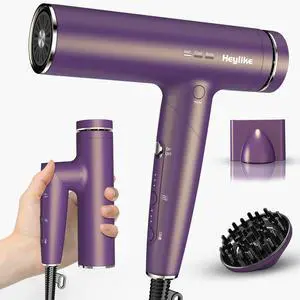 High Speed Plasma Ion Hair Dryer, Foldable 1500W Professional Blow Dryer High Speed Plasma Ion Hair Dryer, Foldable 1500W Professional Blow Dryer