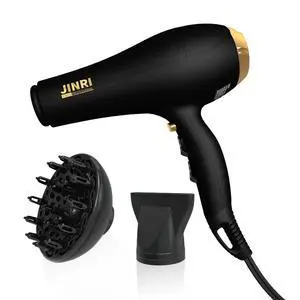 2000W Hair Dryer with Negative Ion & Infrared - Black, 3 Heat & 2 Speed, Detachable Air Intake, Concentrator/Diffuser, Hanging Strap 2000W Hair Dryer with Negative Ion & Infrared - Black, 3 Heat & 2 Speed, Detachable Air Intake, Concentrator/Diffuser, Hanging Strap