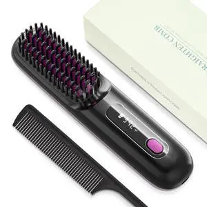 Hair Straightener Brush,Ceramic Ionic Anti-Frizz Hair Brush, Hair Straightener Brush,Ceramic Ionic Anti-Frizz Hair Brush,