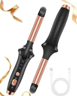 Cordless Curling Iron Rechargeable,USB Rechargeable 4000 mAh Cordless Hair Curler,3 Temp Setting Mini Travel Battery Powered Curling Iron,2 in 1 Portable Hair Straightener and Curler Cordless Curling Iron Rechargeable,USB Rechargeable 4000 mAh Cordless Hair Curler,3 Temp Setting Mini Travel Battery Powered Curling Iron,2 in 1 Portable Hair Straightener and Curler