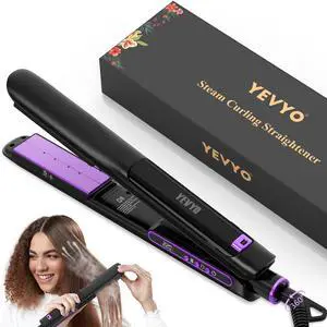 Steam Straighteners for Hair, Professional Salon Titanium Vapor Straightening Irons, High-end Salon Water Light Steam Flat Iron | 24 Hour Anti-frizz | Make Hair Smooth and Adds ShinePurple Steam Straighteners for Hair, Professional Salon Titanium Vapor Straightening Irons, High-end Salon Water Light Steam Flat Iron | 24 Hour Anti-frizz | Make Hair Smooth and Adds ShinePurple