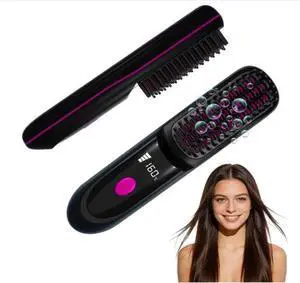 Go Brush Pro 2026 for Short Hair, Portable Straightener Brushs for Travel, with LCD Temperature Display, Fast Heating Cordless Mini Hair Brushs (Black) Go Brush Pro 2026 for Short Hair, Portable Straightener Brushs for Travel, with LCD Temperature Display, Fast Heating Cordless Mini Hair Brushs (Black)