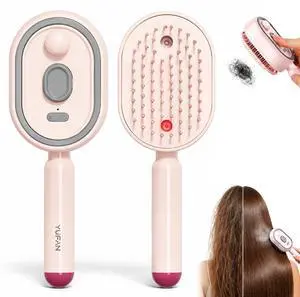 Electric Steam Brush for Hair, Electric Spray Air Cushion Comb for Women, Rechargeable Hair Straightener Brush, Improve Frizz, Smooth & Moisturize, for Both Long Short Hairs (Pink) Electric Steam Brush for Hair, Electric Spray Air Cushion Comb for Women, Rechargeable Hair Straightener Brush, Improve Frizz, Smooth & Moisturize, for Both Long Short Hairs (Pink)