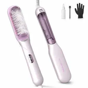 Steam Straightener Brush, 3-in-1 Steam Hot Comb for Damaged Hair Steam Straightener Brush, 3-in-1 Steam Hot Comb for Damaged Hair