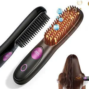 Go Brush Pro, 2026 Upgraded Cordless Hair Straightener, Portable Type-C Fast Charging MCH Heating with 3 Temperature Settings, Ionic & Ceramic Care, Travel Styling Tool (Black) Go Brush Pro, 2026 Upgraded Cordless Hair Straightener, Portable Type-C Fast Charging MCH Heating with 3 Temperature Settings, Ionic & Ceramic Care, Travel Styling Tool (Black)