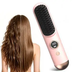 4-in-1 Go Brush Pro,Portable Cordless Straightener Brush,9 Heat Settings 4-in-1 Go Brush Pro,Portable Cordless Straightener Brush,9 Heat Settings