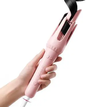 Myhox Auto Curling Iron 1.25", 4 Temp, Rotating Hair Curler for Beach Waves, Ceramic Curling Wand with Anti-Scald & Anti-Tangle for Long Hair, Dual Voltage, Pink Myhox Auto Curling Iron 1.25", 4 Temp, Rotating Hair Curler for Beach Waves, Ceramic Curling Wand with Anti-Scald & Anti-Tangle for Long Hair, Dual Voltage, Pink