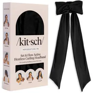Set & Flow Active Heatless Curling Headband For Women - Black, 1pc Set & Flow Active Heatless Curling Headband For Women - Black, 1pc