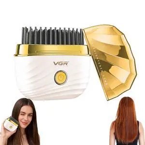 587 Mini Hair Straightener Comb with 2 Heat Settings, Gold 587 Mini Hair Straightener Comb with 2 Heat Settings, Gold