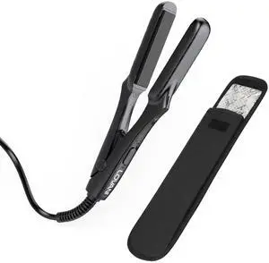 Mini Flat Iron 0.5 inch, Dual Voltage Travel Hair Straightener for Short to Medium Hair & Bangs, Small Size Ceramic Tourmaline 3D Floating Plates, HeatResistant Pouch Included Mini Flat Iron 0.5 inch, Dual Voltage Travel Hair Straightener for Short to Medium Hair & Bangs, Small Size Ceramic Tourmaline 3D Floating Plates, HeatResistant Pouch Included
